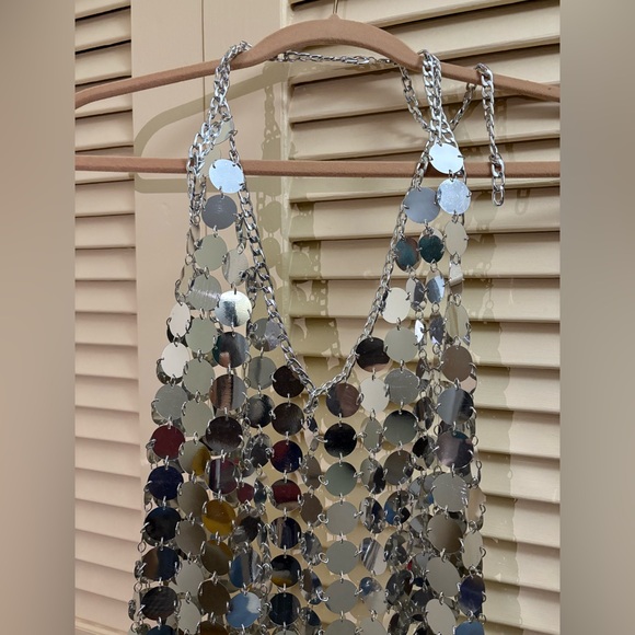 12th Tribe Silver Sequin Disco Dress - Picture 5 of 6